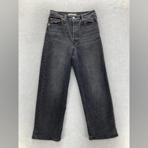 Levi's Black Ribcage Ankle Jeans Size 26